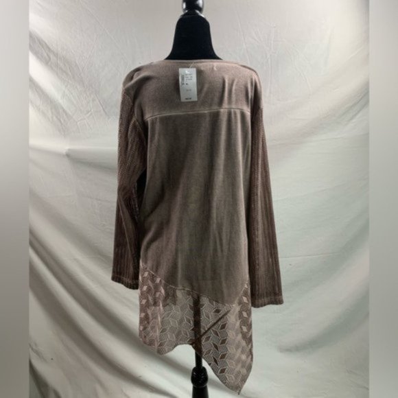 Floral Lace Tunic Brown NWT - Picture 4 of 6